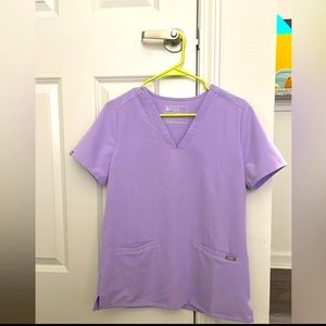 FIGS Lavender 3 pocket scrub top - Small